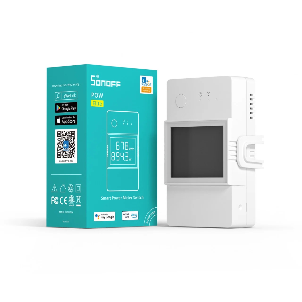 Sonoff releu inteligent WiFi Sonoff POW Elite R3 16A afisaj LCD (POWR316D)