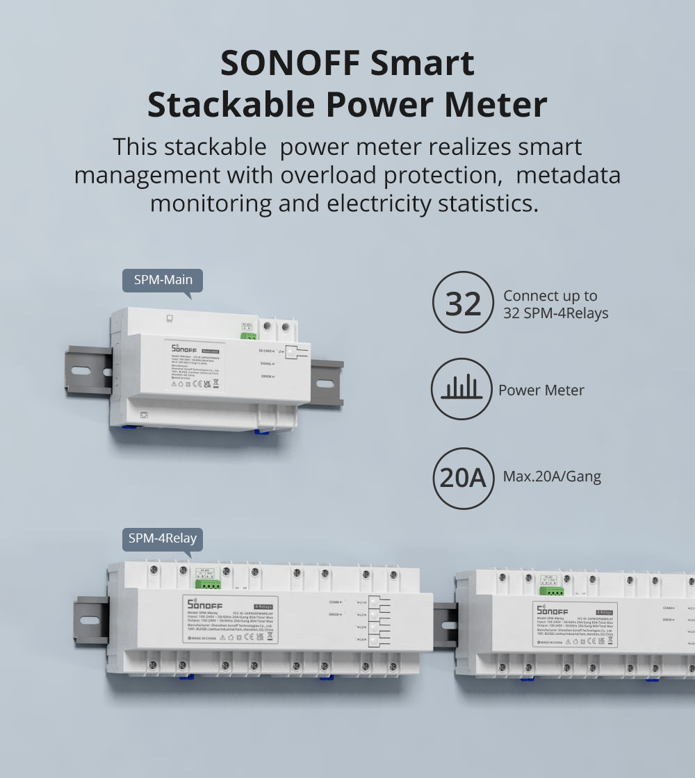 Sonoff Smart Stackable Power Meter SPM-MAIN