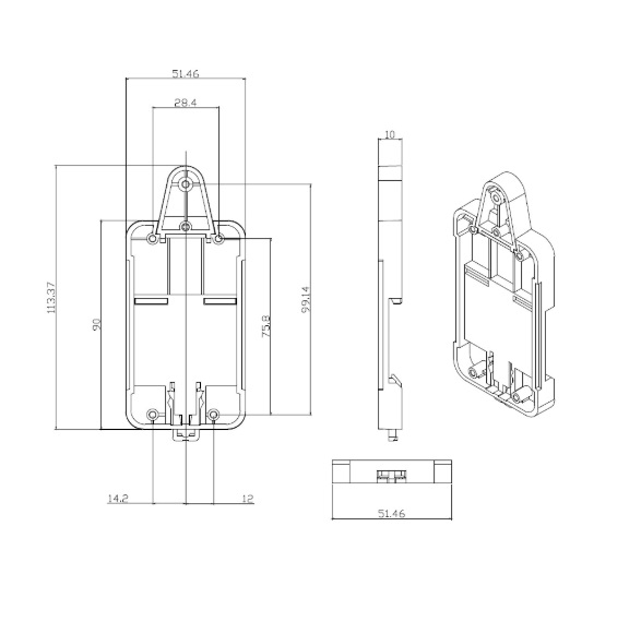 Sonoff suport de sina DIN Sonoff DR